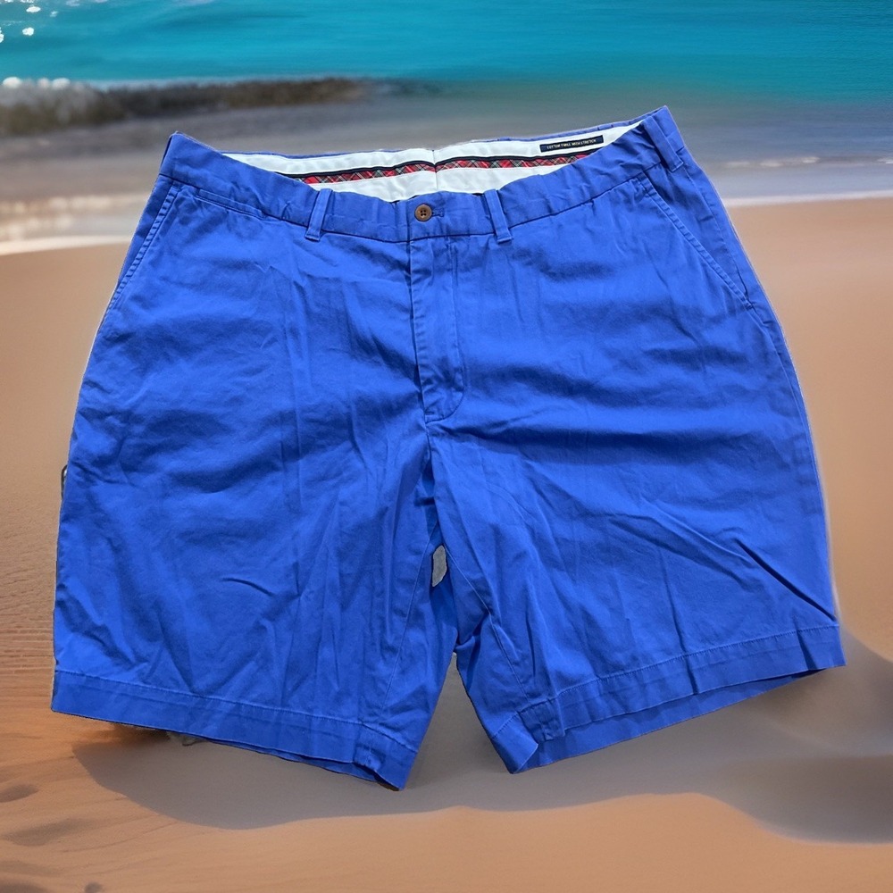 Polo Golf Ralph Lauren Shorts Men 38 Blue Cotton Twill Stretch